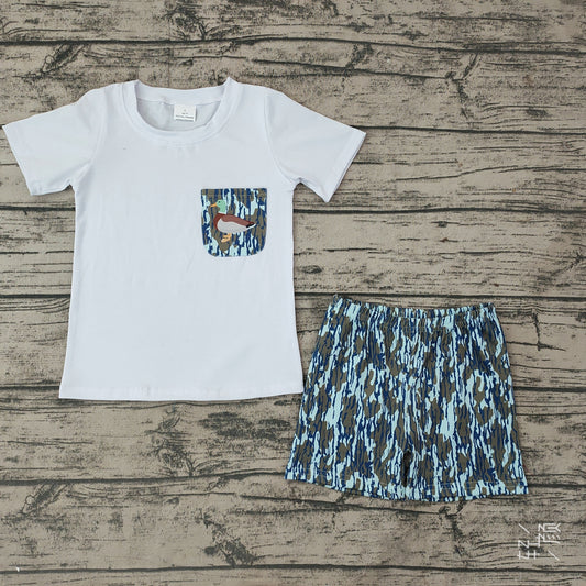 Baby Boys Duck Camo Summer Shorts Sets