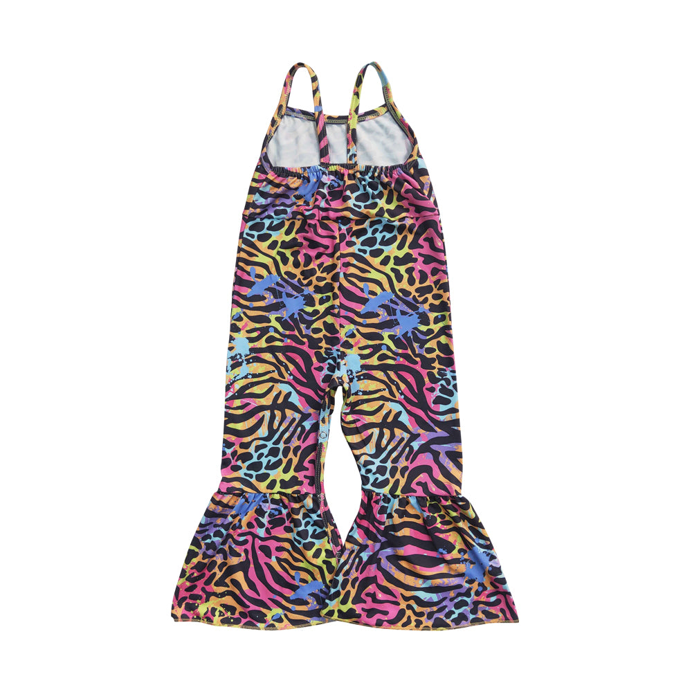 Baby Girls Leopard Zebra Strap Jumpsuits