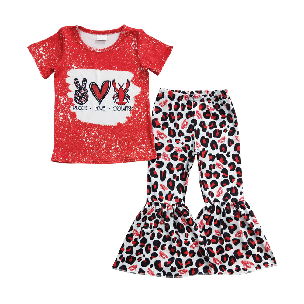 Baby Girls Crawfish Bell Pants Clothes Sets