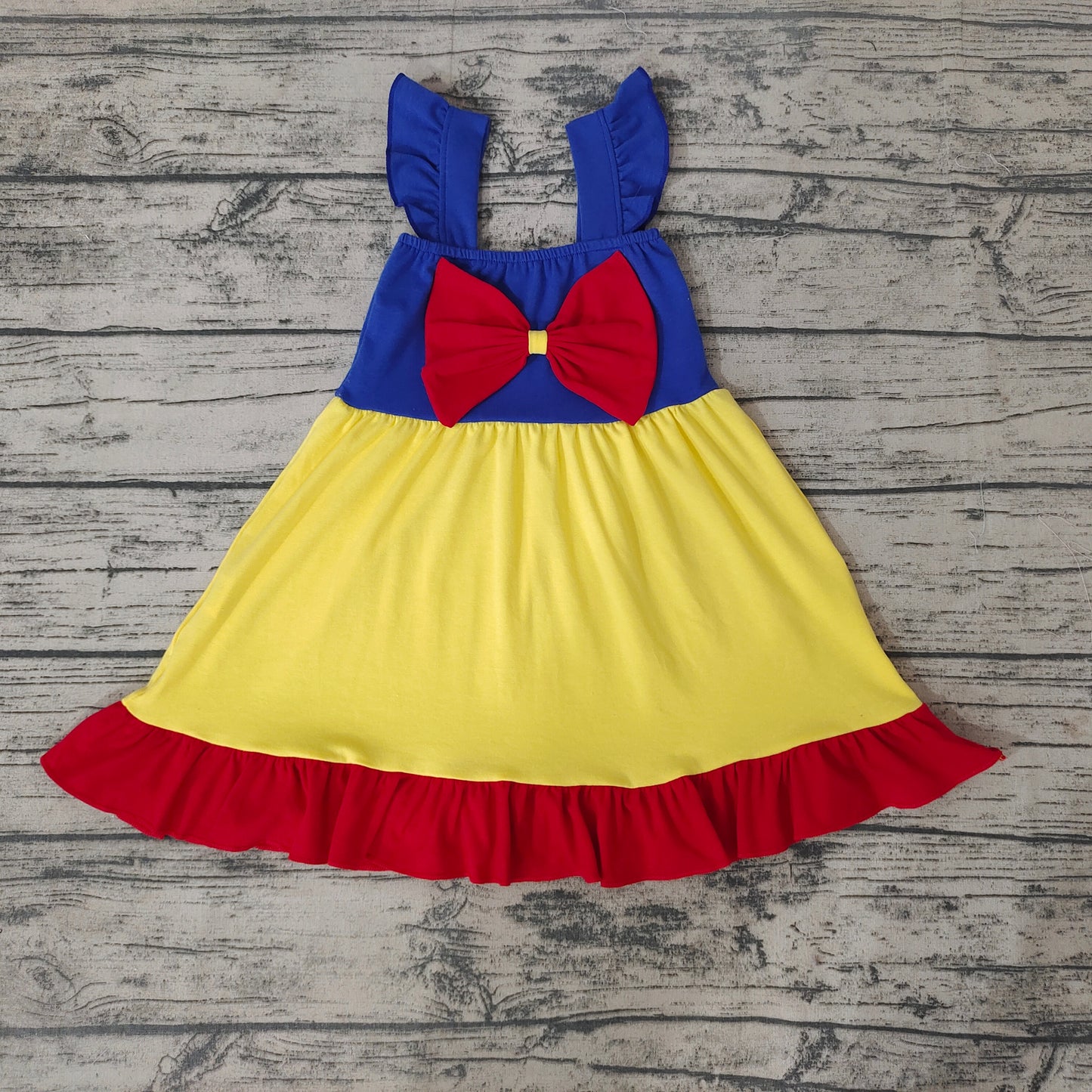 Baby Girls Blue Bow Summer Knee Length Dresses