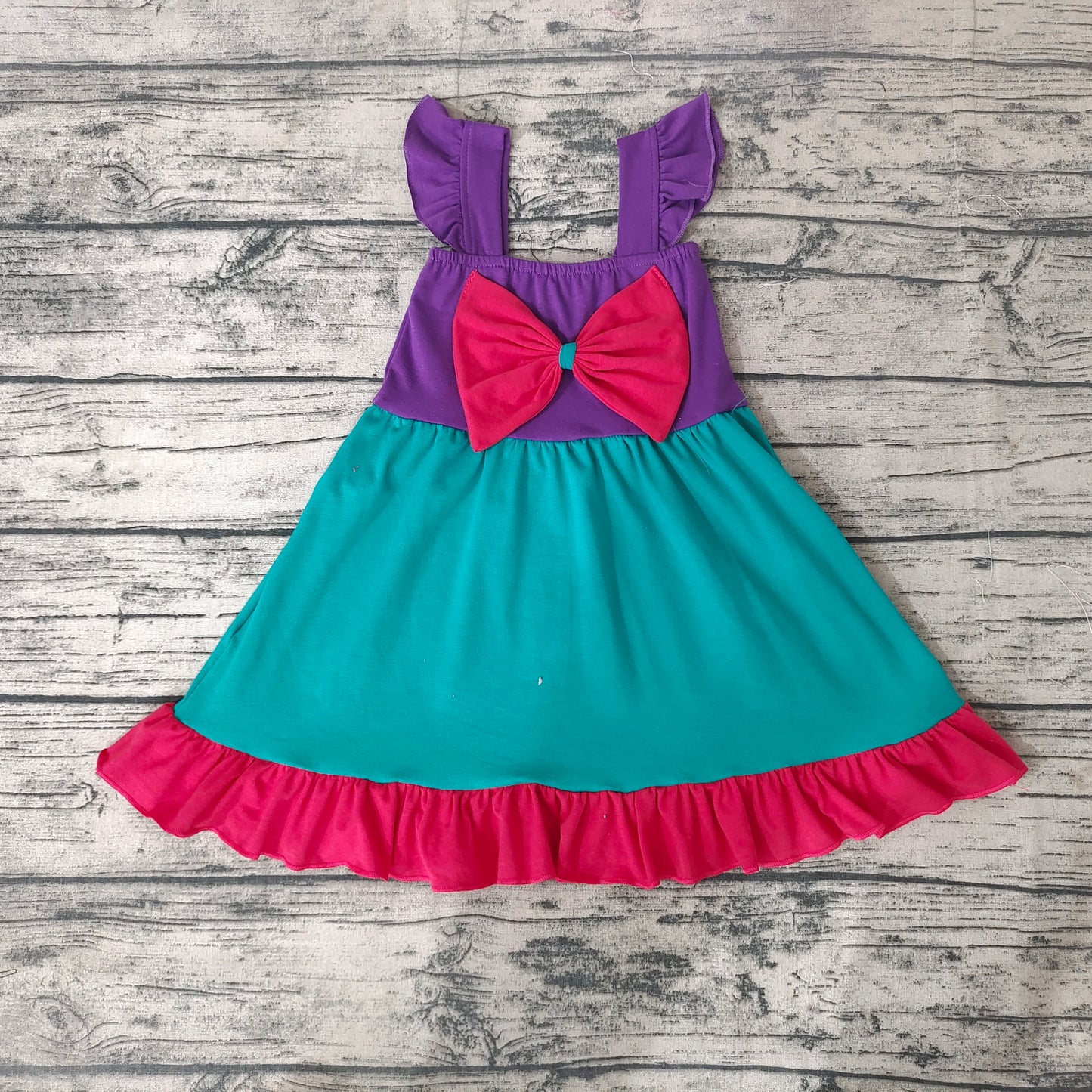 Baby Girls Green Bow Summer Knee Length Dresses