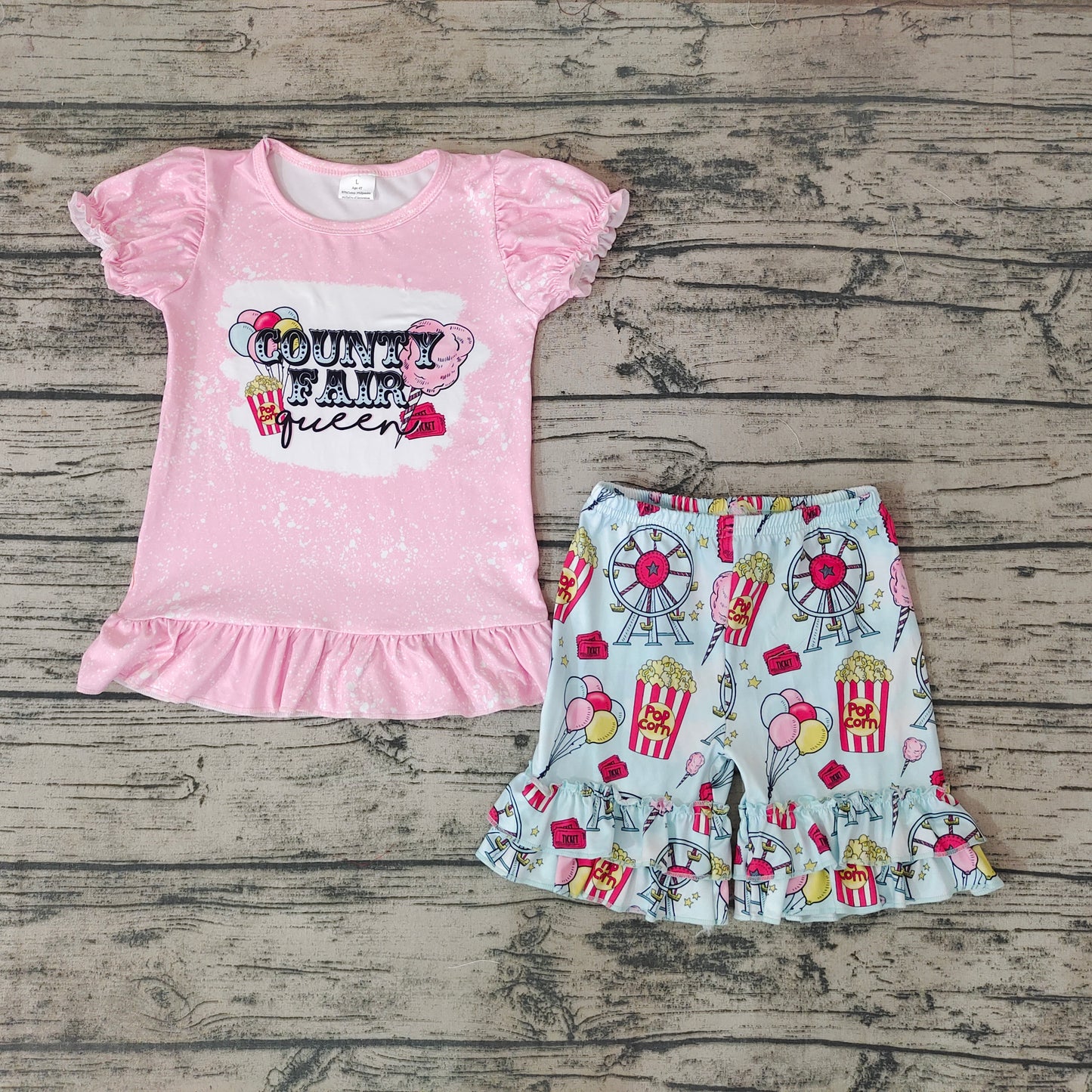 Baby Girls County Fair Pink Shorts Sets