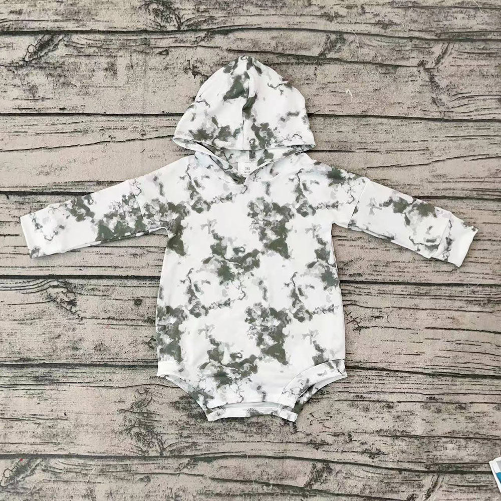 Baby Girls White Flowers Long Sleeve Fall Rompers