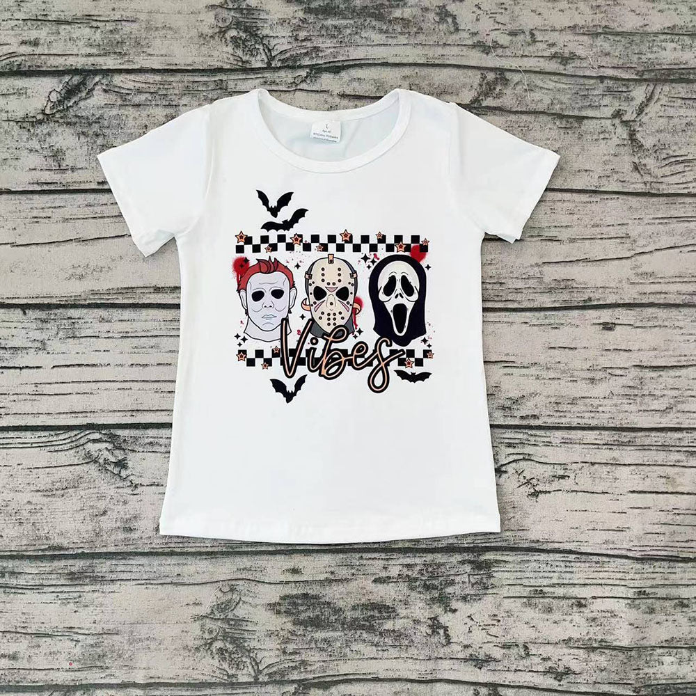 Baby Kids Halloween Vibes Short Sleeve Shirts Tops