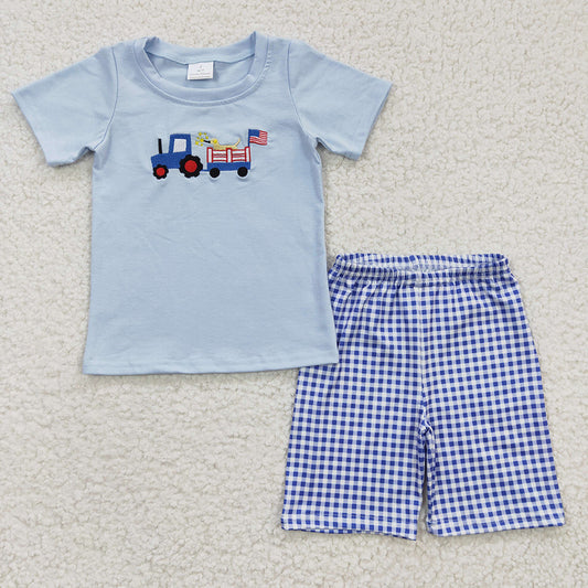 Baby Boys 4th Of July Dog Shorts Clothes Sets