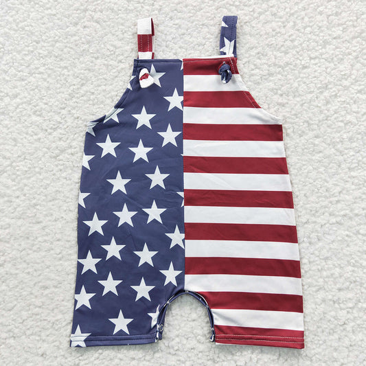Baby Boys 4th of July Star Stripes Rompers