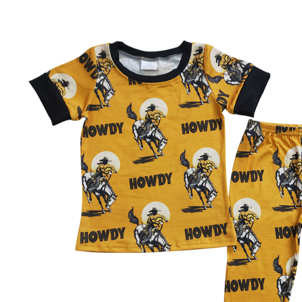 Baby Boys Howdy Western Pants Pajamas Clothes Sets