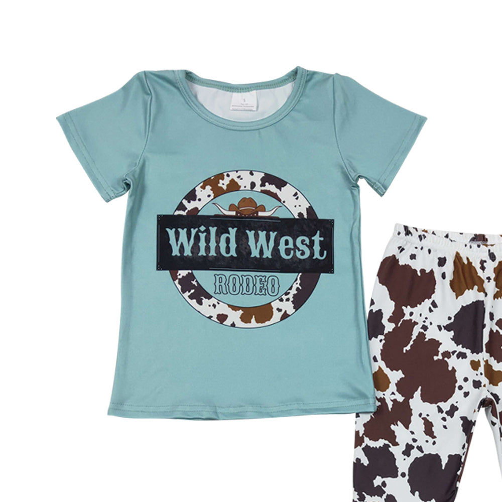 Baby Girls Wild West Cow Bell Pants Clothes Sets