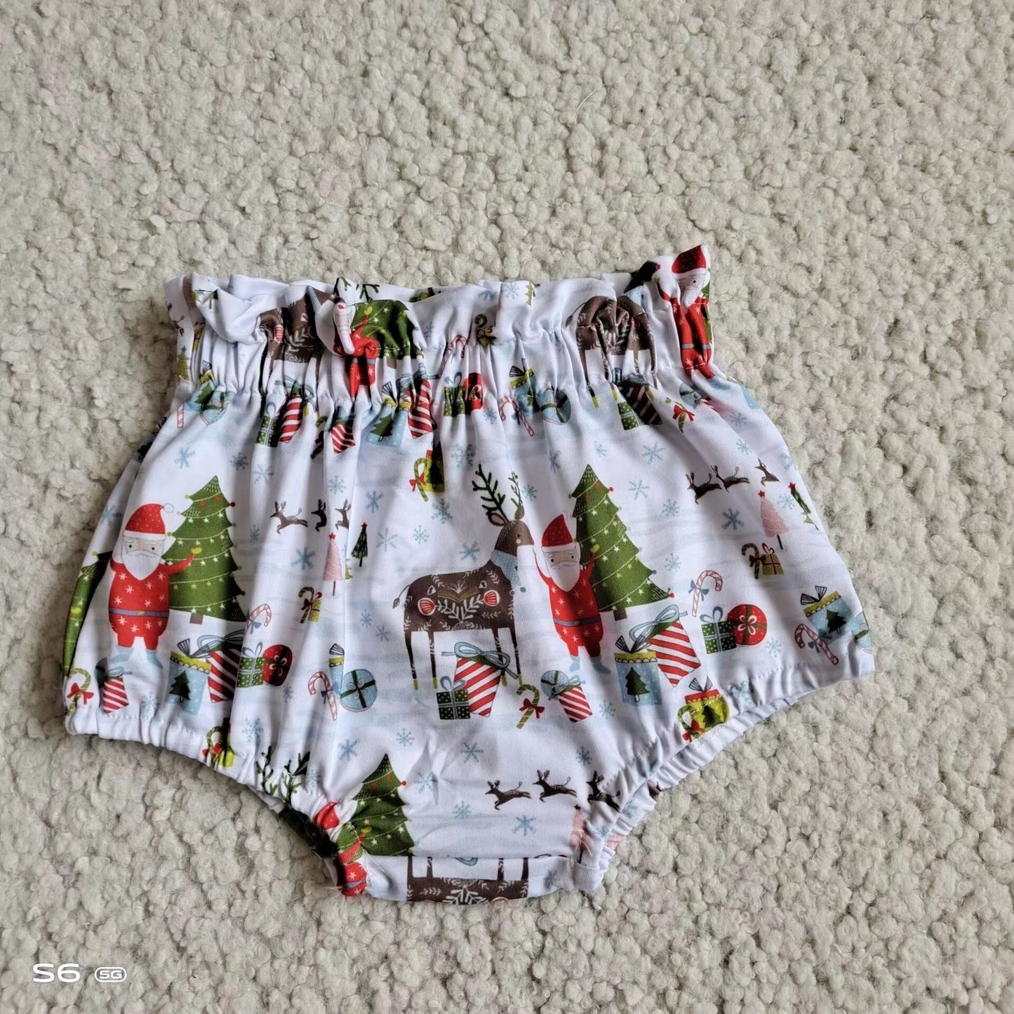 Baby Girls Christmas deer tree bummies bloomers