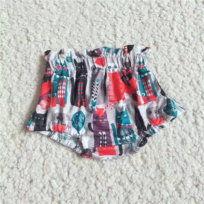 Baby Girls Christmas cat bummies bloomers