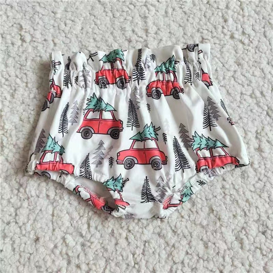 Baby Girls Christmas tractor bummies bloomers