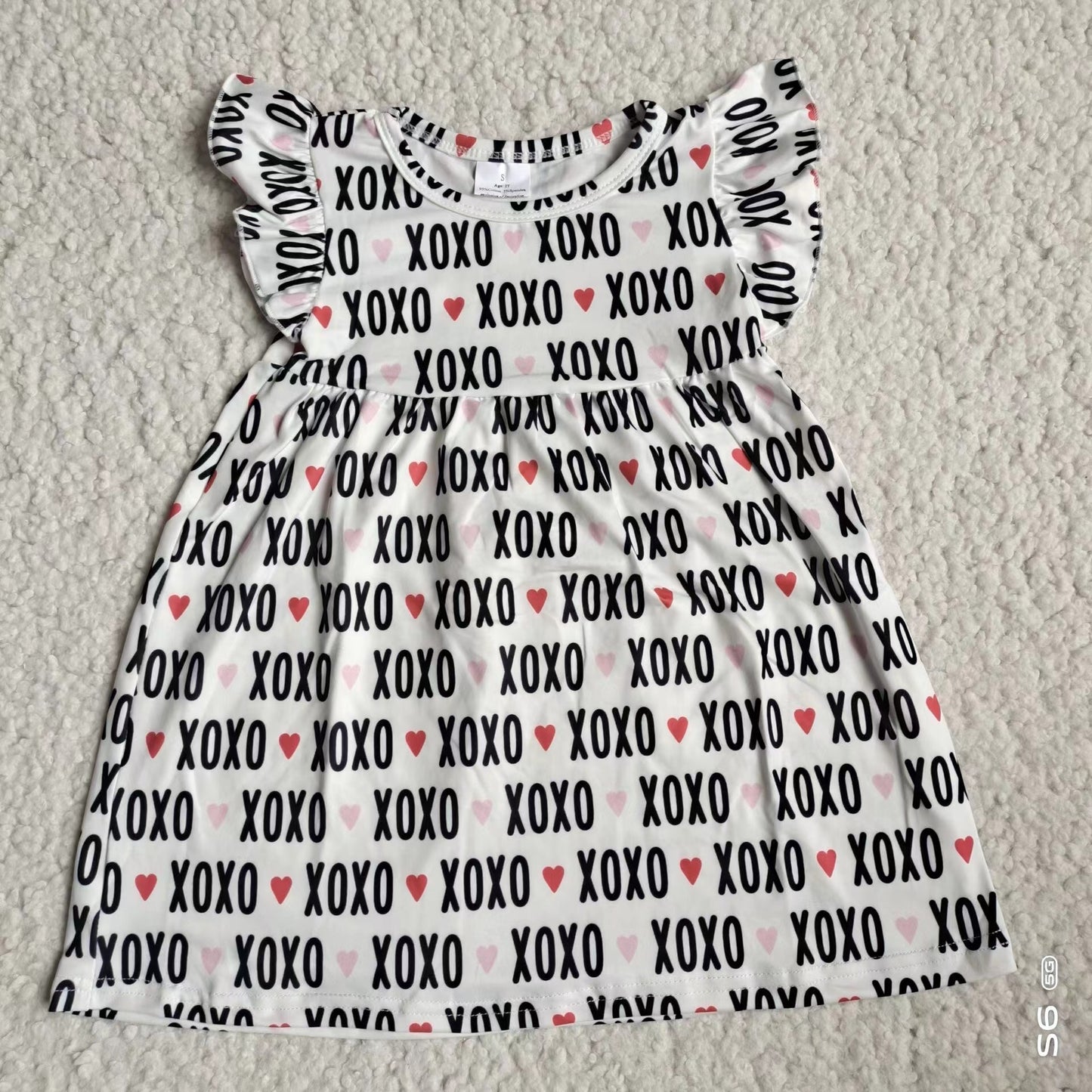 Baby girls Valentines XOXO dresses