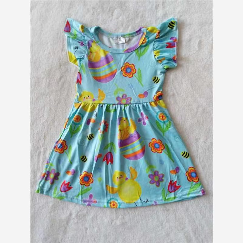 Baby girls chicken green pearl dresses