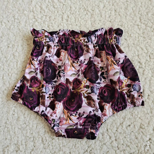 Baby Girls navy floral bummies bloomers