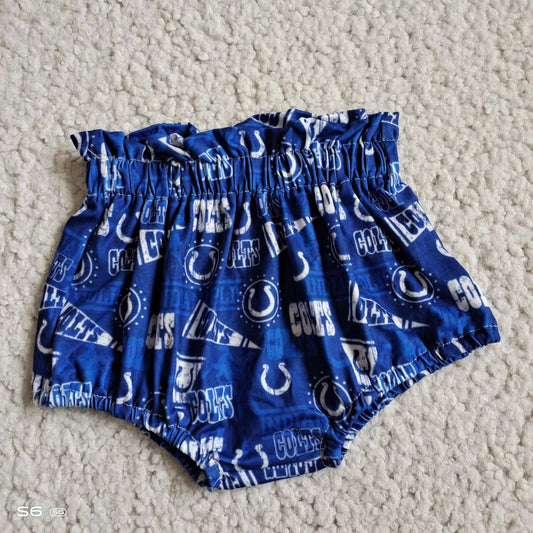 Baby Girls blue temple bummies bloomers