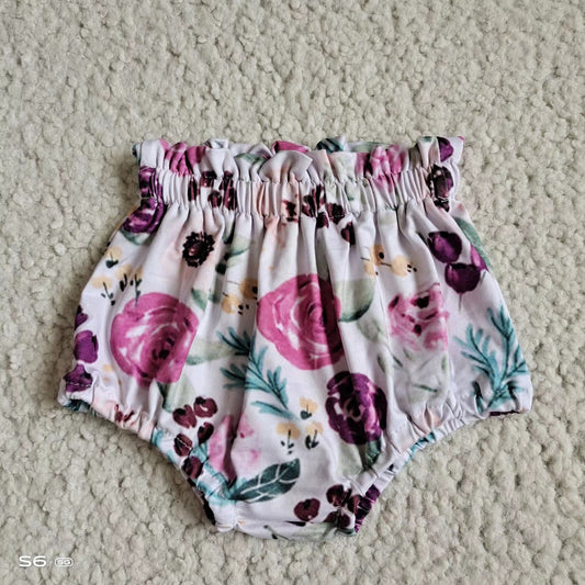 Baby Girls purple floral bummies bloomers