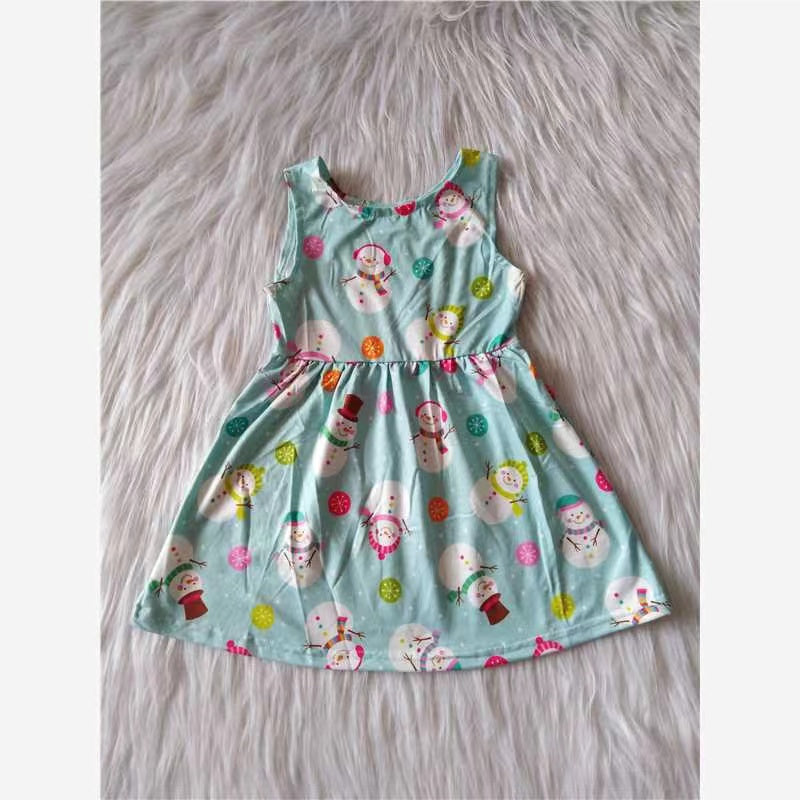 Baby girls snowman pearl dresses