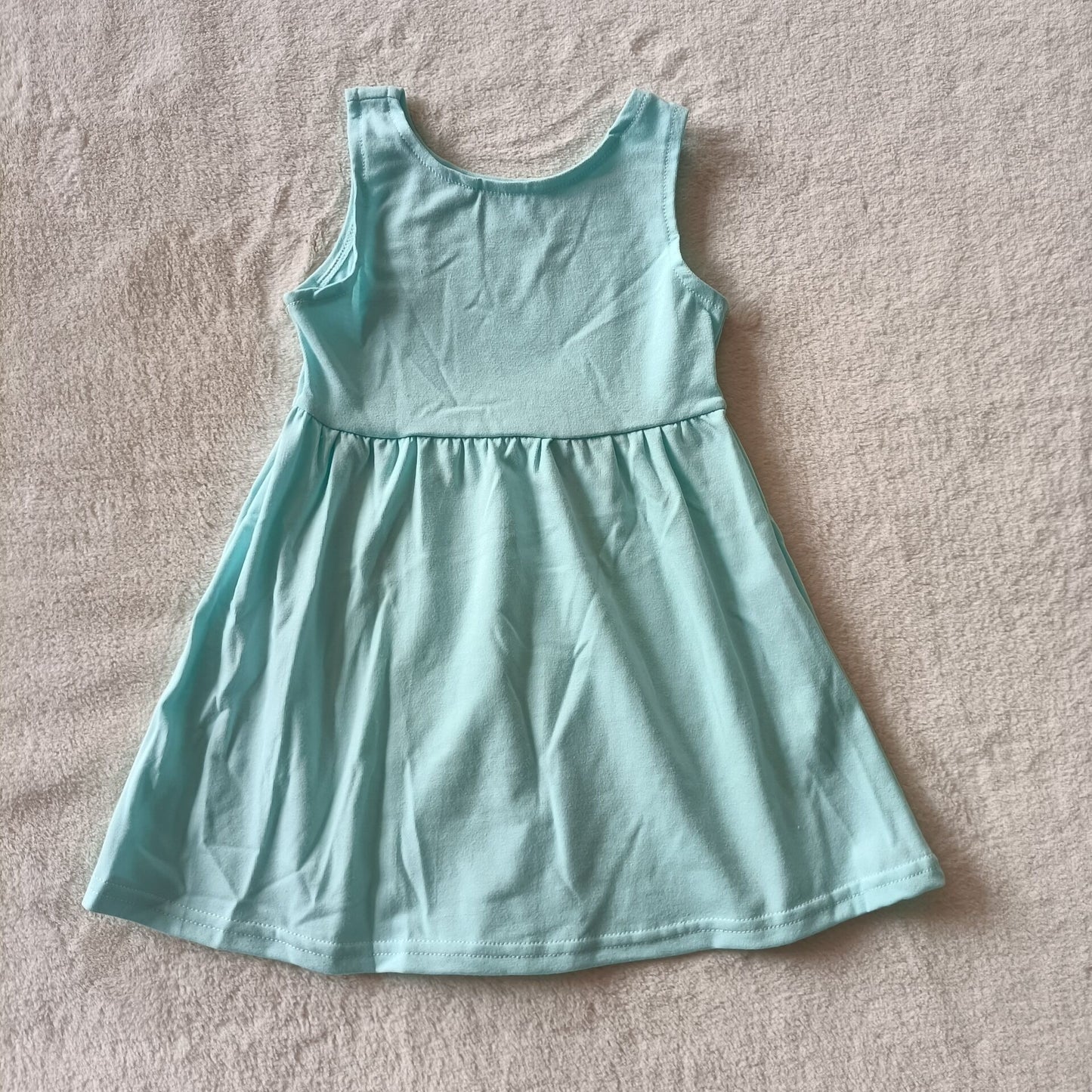 Baby girls blue sleeveless knee length dresses