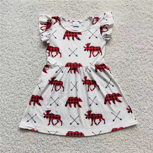 Baby girls Christmas bear pearl dresses