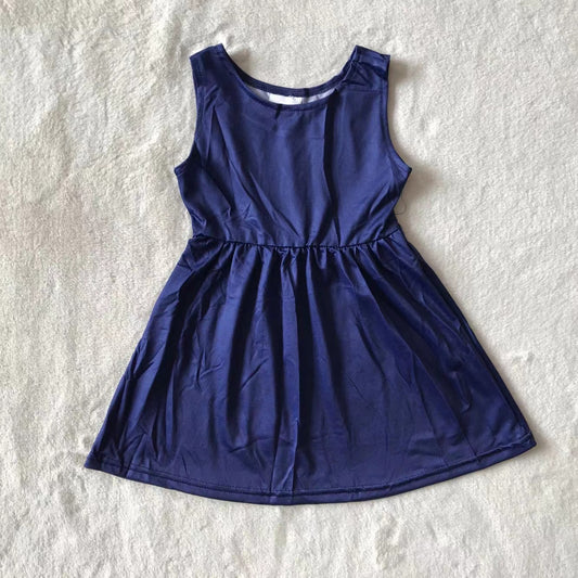 Baby girls navy sleeveless dresses