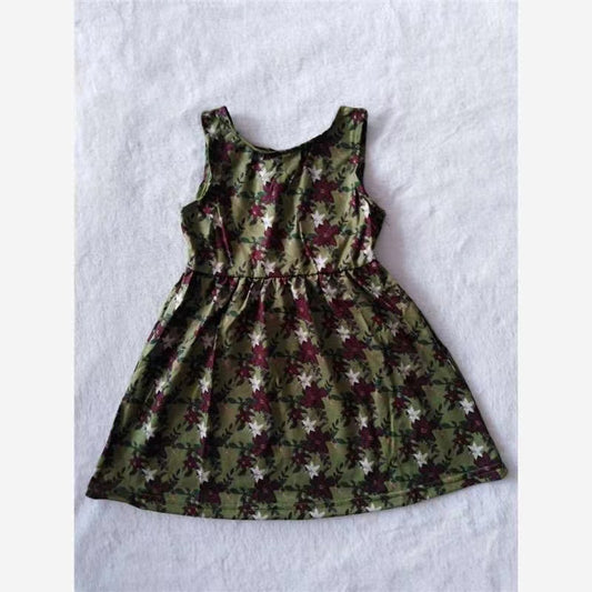 Baby girls Green Christmas sleeveless dresses