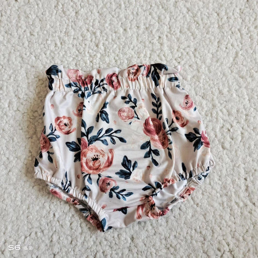 Baby Girls floral pink bummies bloomers