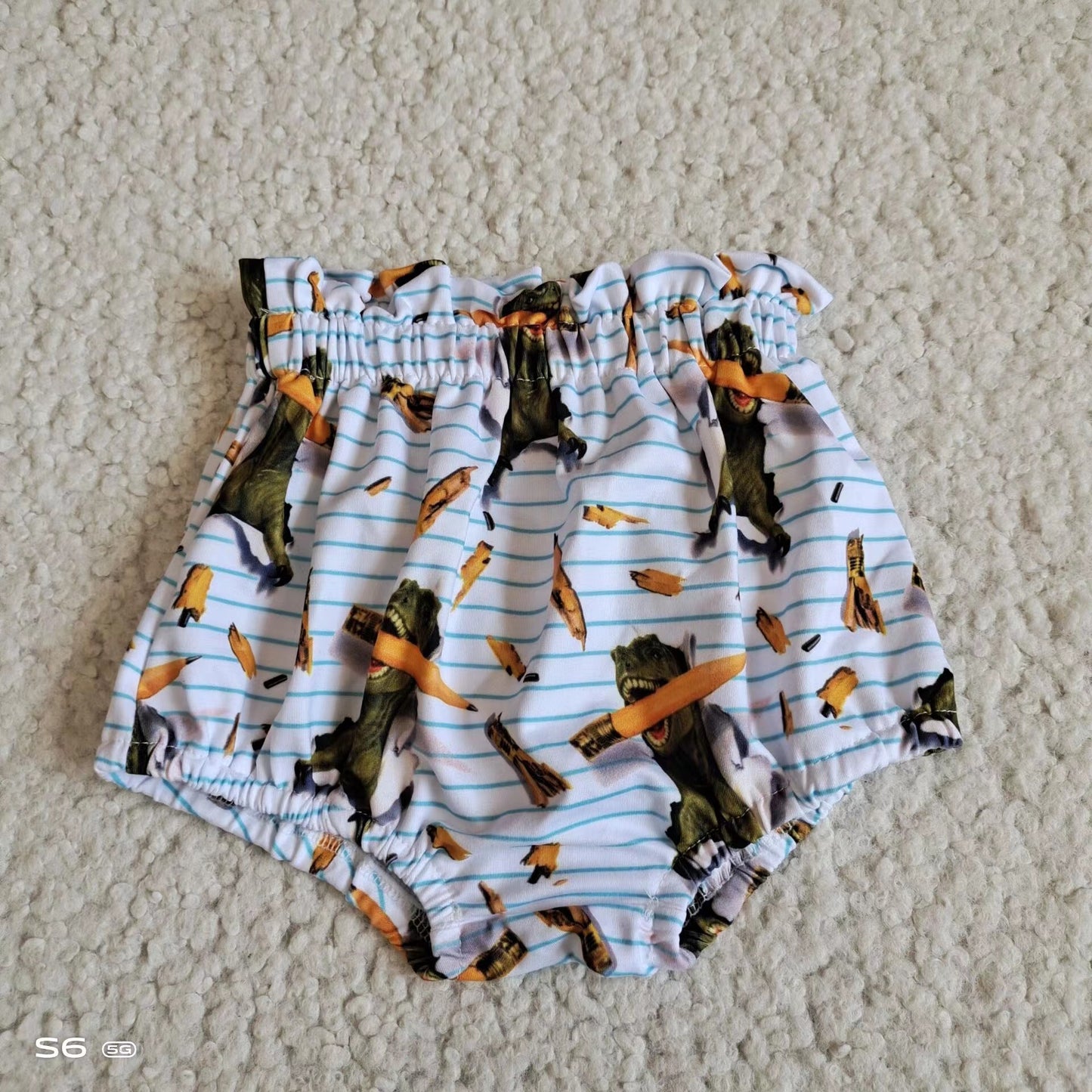 Baby Girls back to school dinosaur bummies bloomers