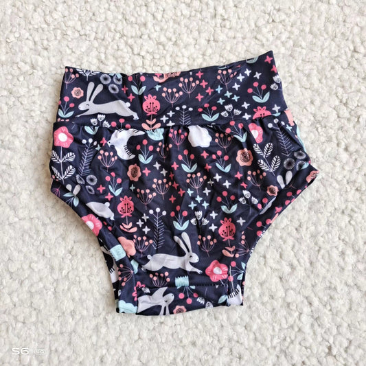 Baby Girls navy rabbit bummies bloomers