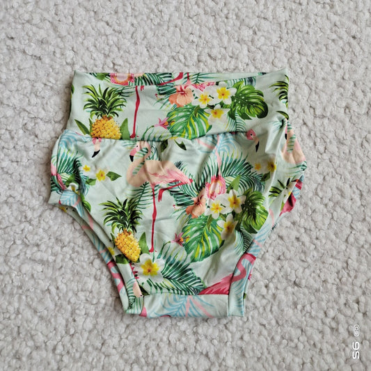 Baby Girls green leaf bummies bloomers