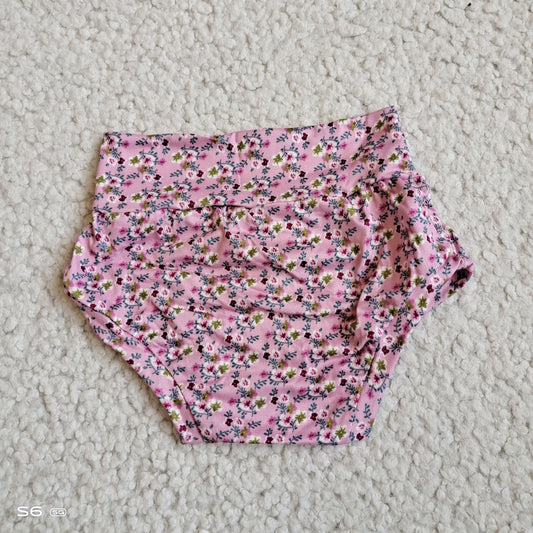 Baby Girls pink small flower bummies bloomers