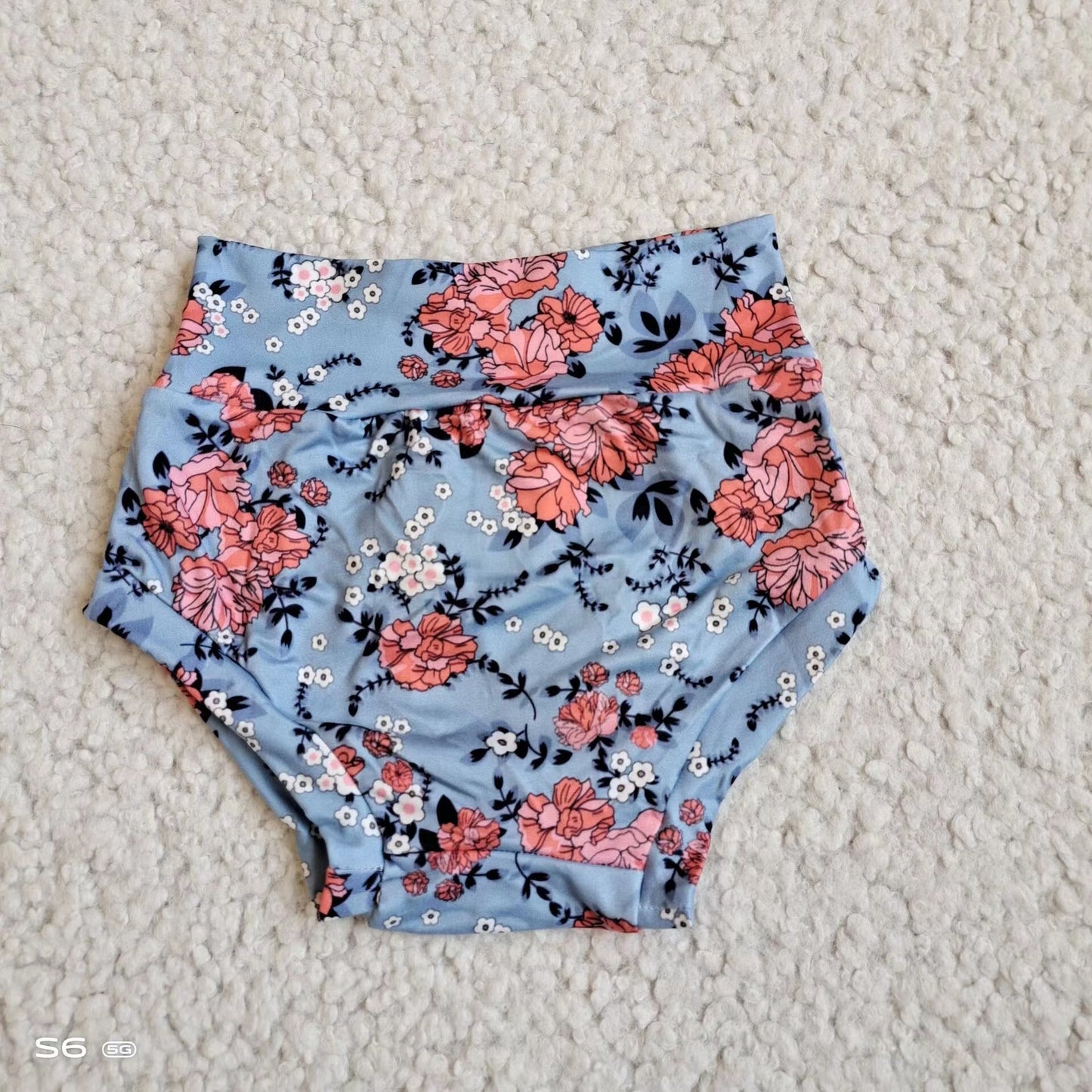 Baby Girls blue floral bummies bloomers