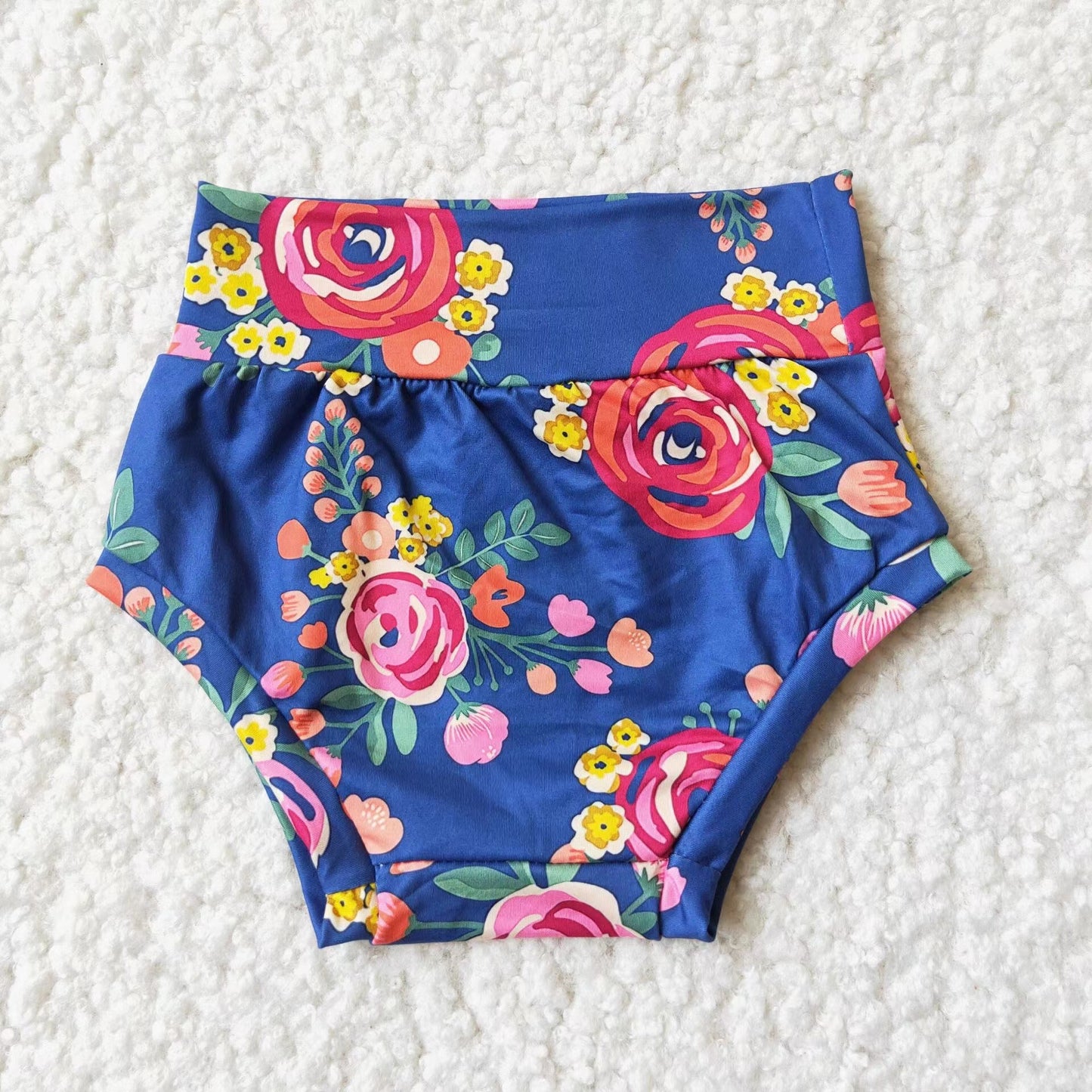 Baby Girls blue floral bummies bloomers