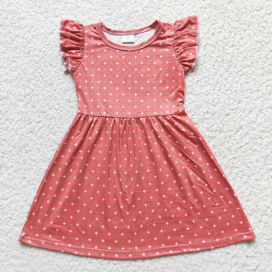 Baby girls red star pearl dresses