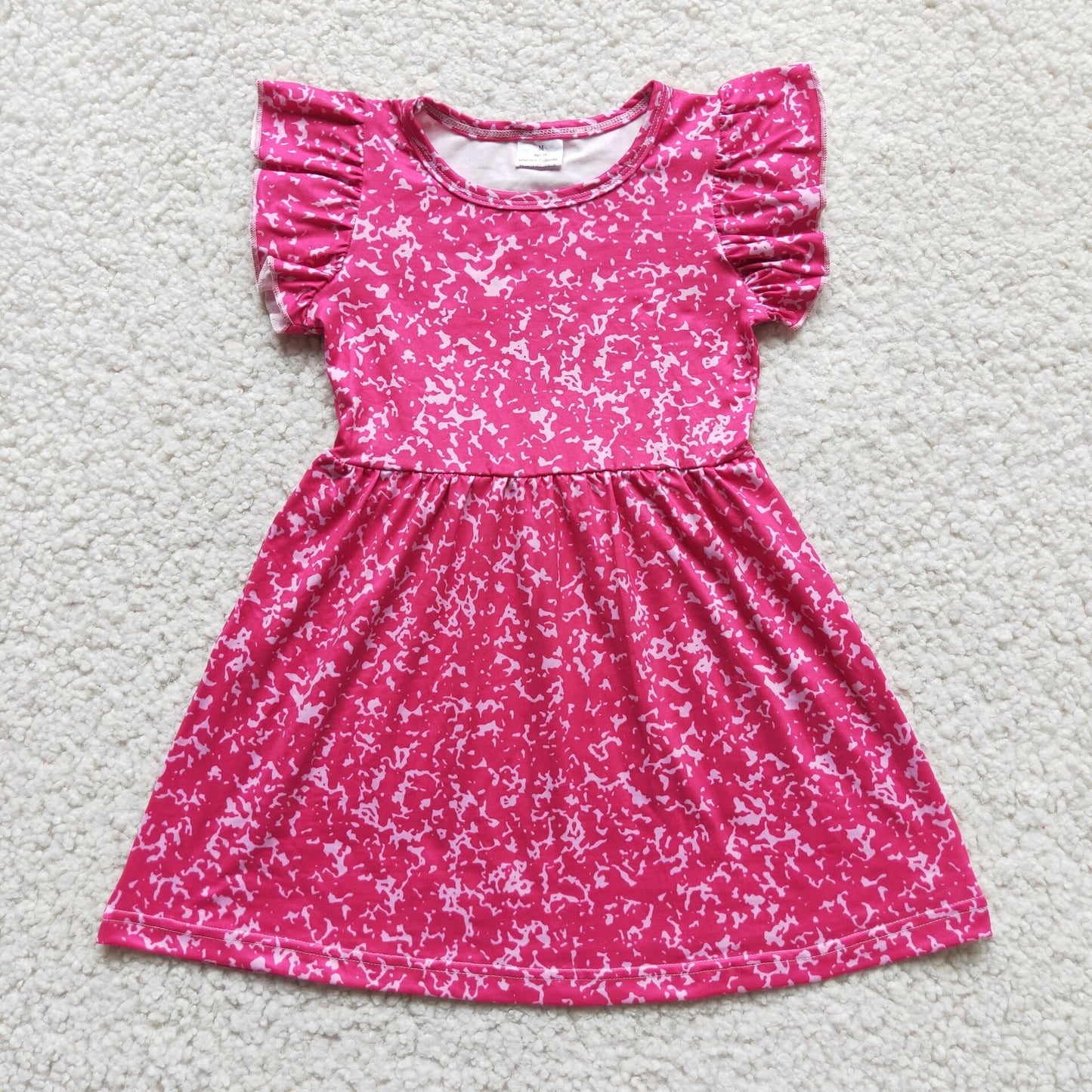 Baby girls hotpink floral pearl dresses