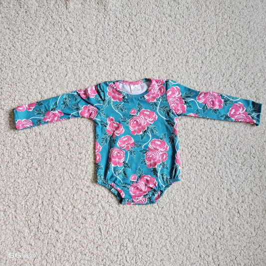 Baby infant flower long sleeve rompers