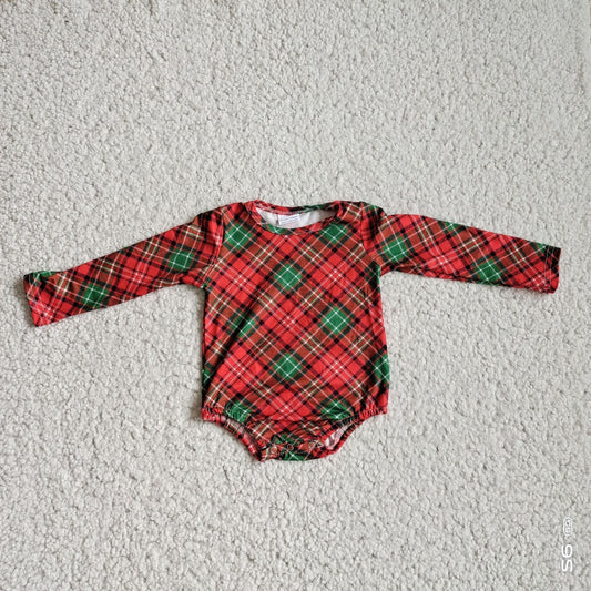 Baby infant red green long sleeve rompers