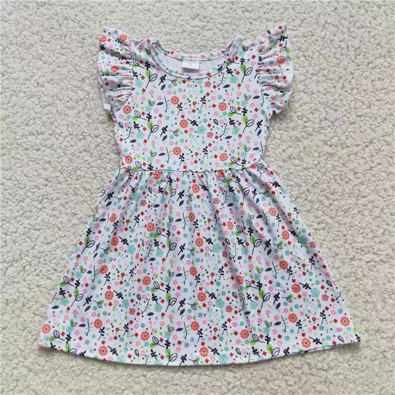 Baby girls white flower pearl dresses