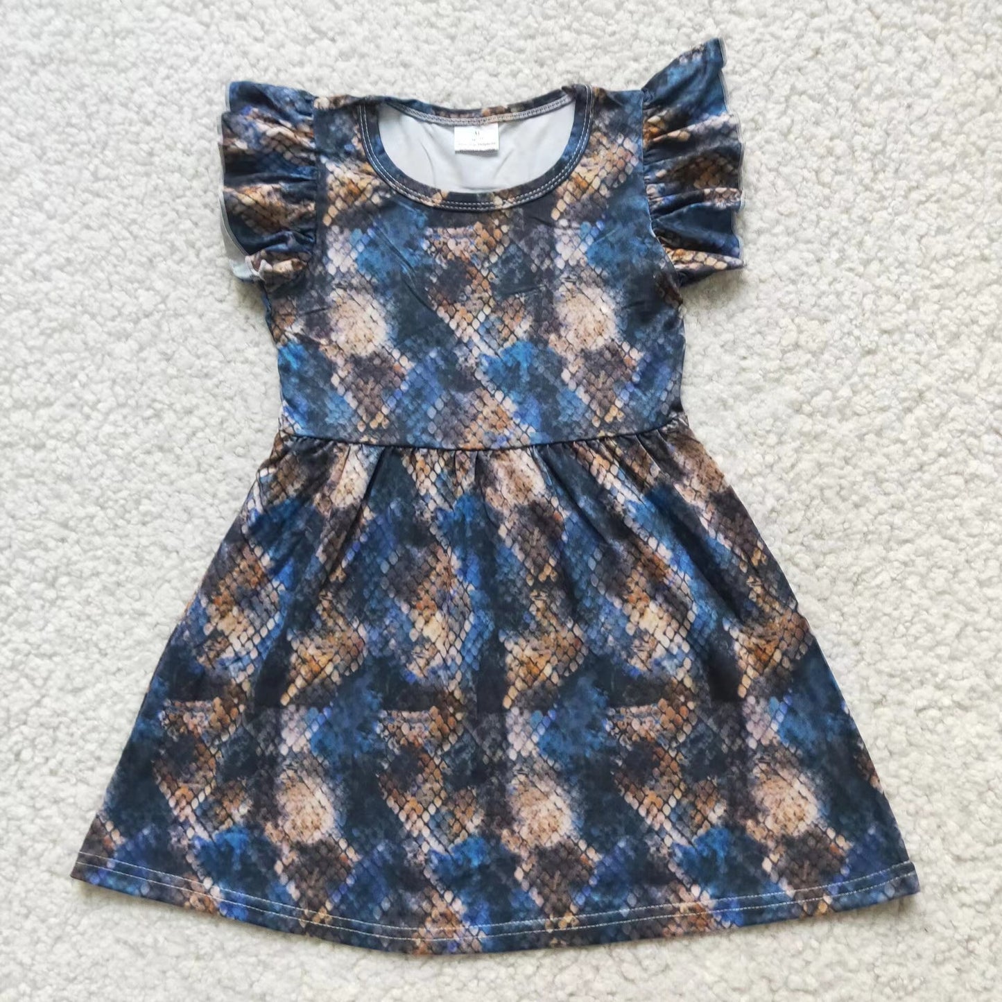 Baby girls snake skin pearl dresses