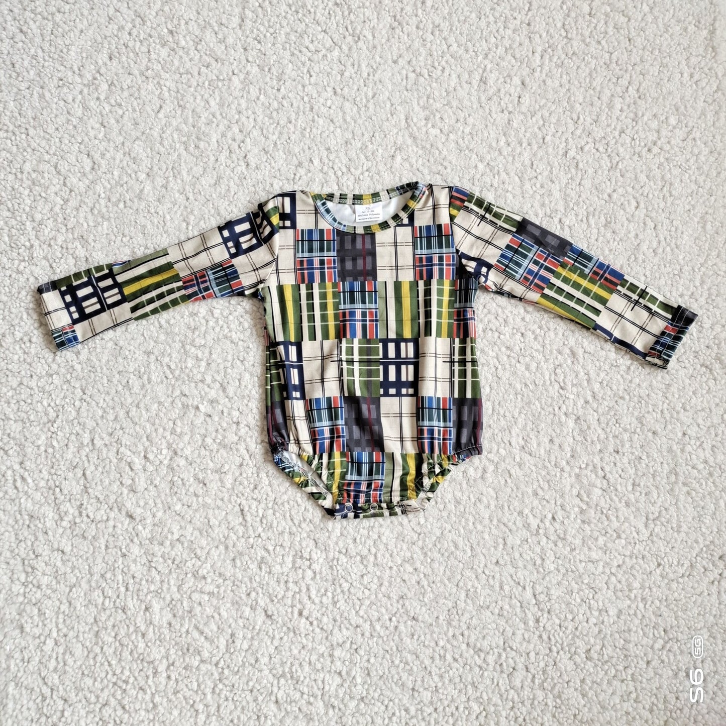 Baby infant plaid rompers