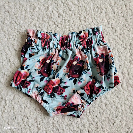 Baby Girls blue wine floral bummie bloomers