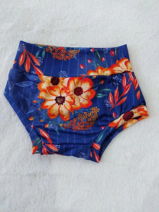 Baby Girls navy flower bummie bloomers