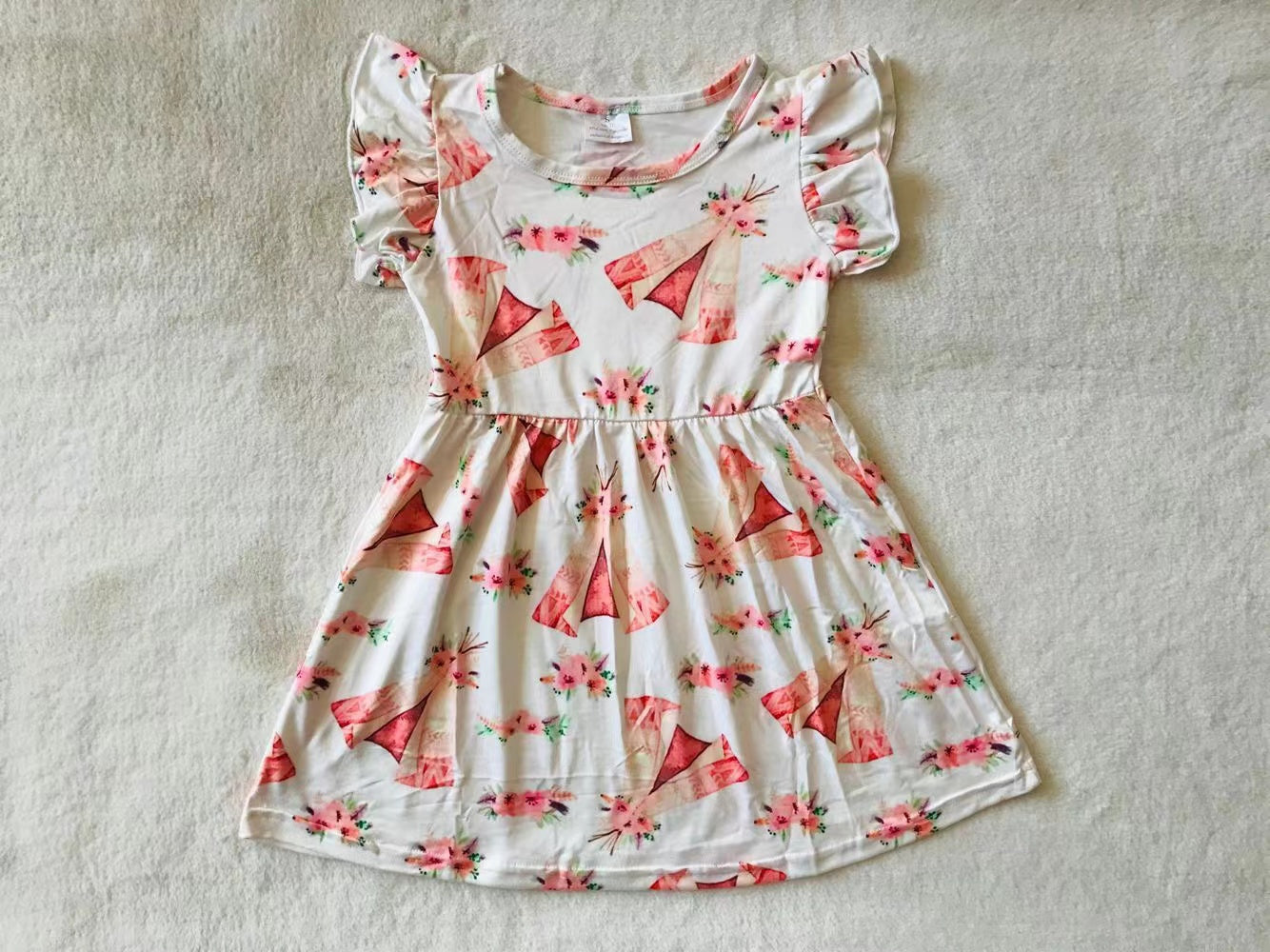 Baby girls summer teepee pearl dresses