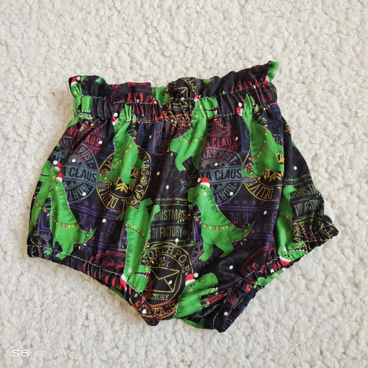 Baby infant girls Christmas dinosaur bummies bloomers