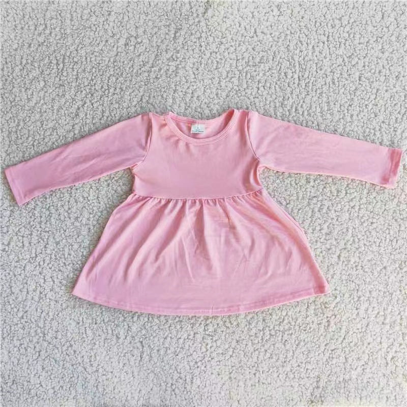 Baby girls pink long sleeve tunic dresses