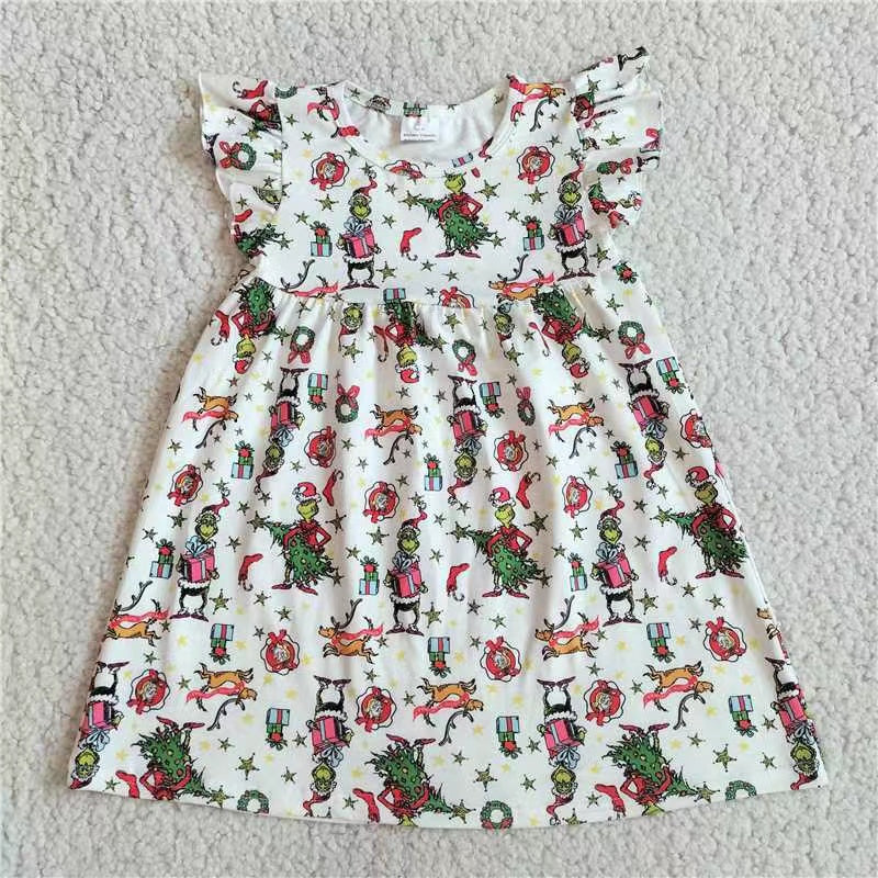 Baby girls Christmas tree pearl dresses