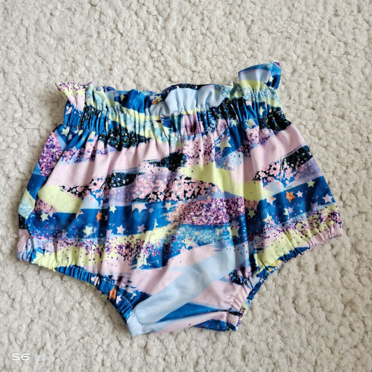Baby infant girls colorful tie dye bummies bloomers