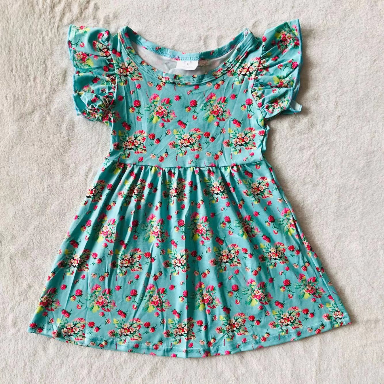 Baby girls summer Blue floral dresses