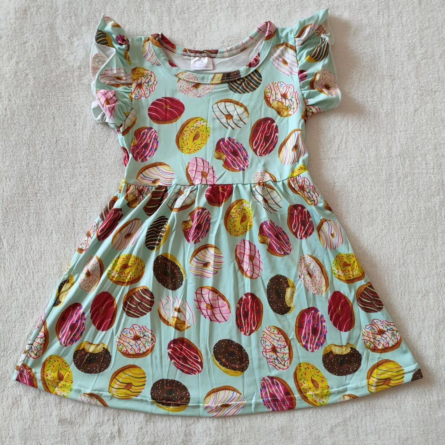 Baby girls summer donuts pearl dresses