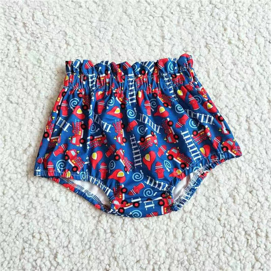 Baby Girls fire trucks bummies bloomers