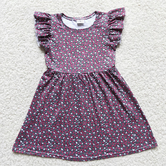 Baby girls wine dots pearl dresses